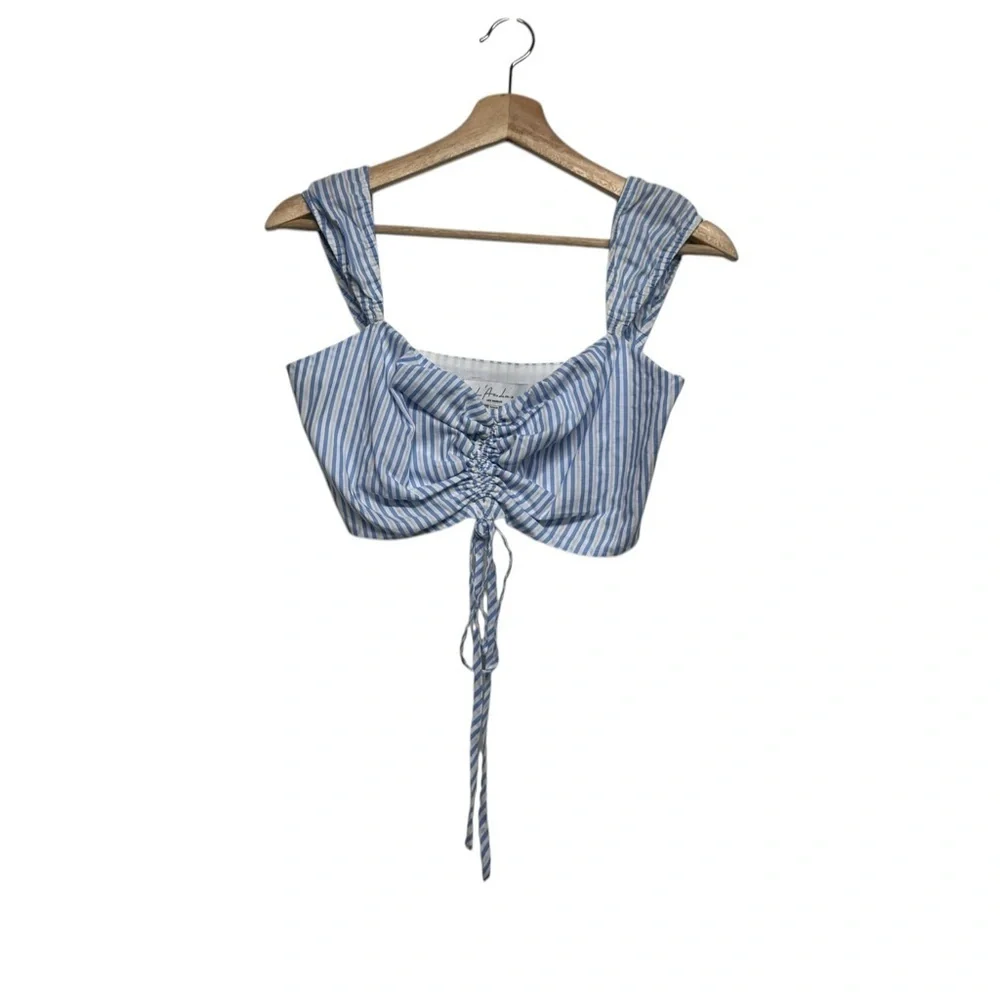 NWOT REVOLVE L’ACADEMIE The Catalina Top Sky Stripe S - Picture 5 of 9